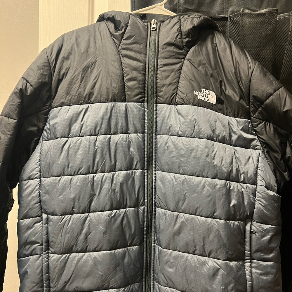 The North Face Charcoal and Slate Quilted Jacket puffer coat